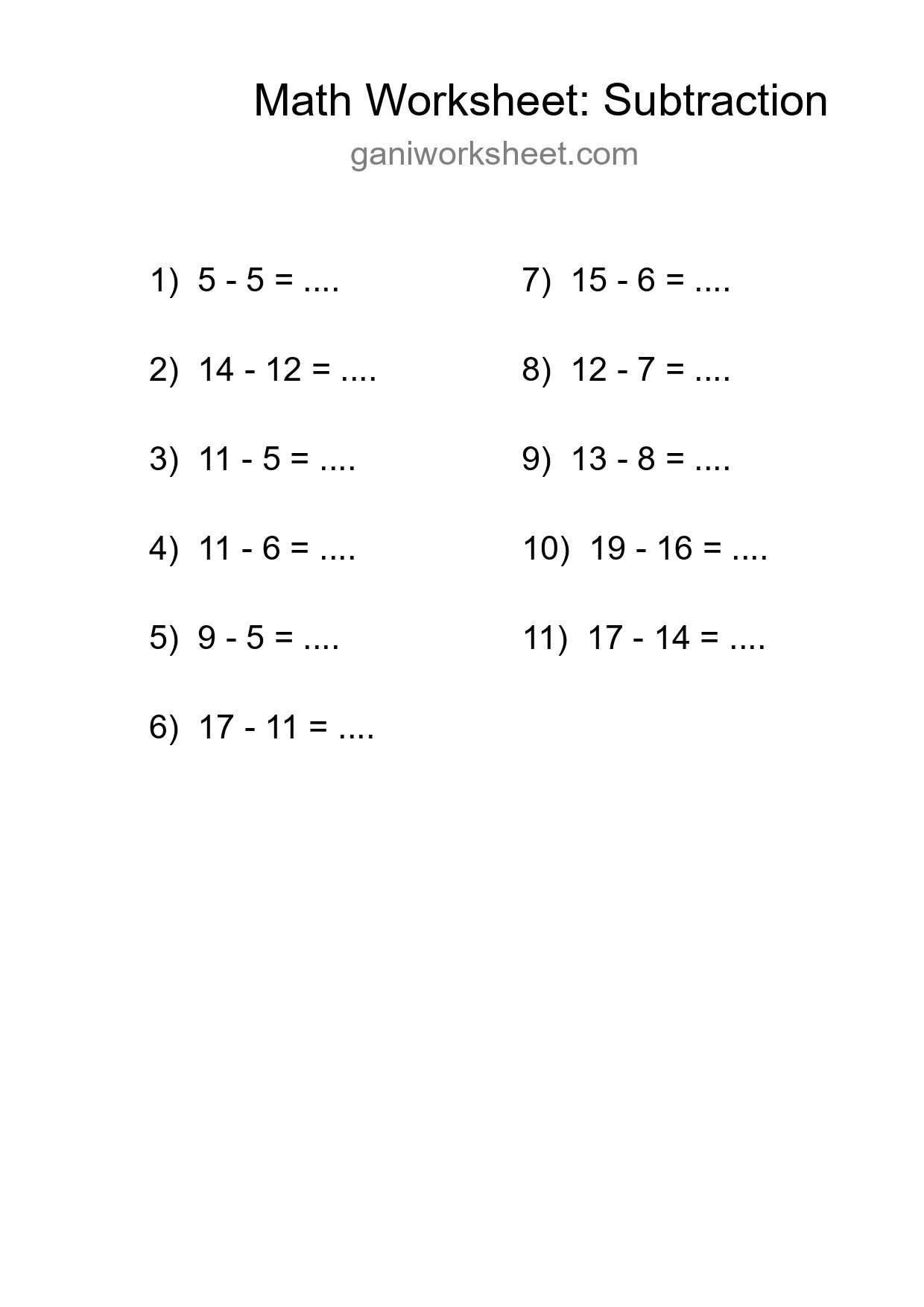 Free 11 Subtraction Math Worksheet For Grade 2 With Answers - Part 1448