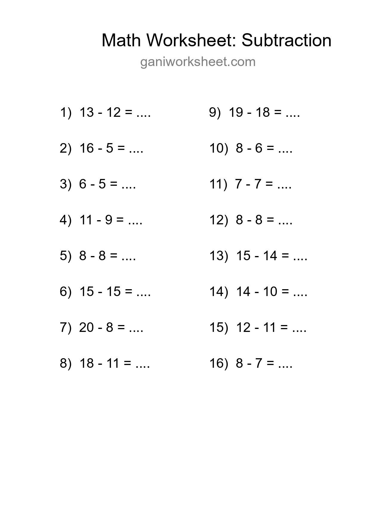 Free 16 Subtraction Math Worksheet For Grade 2 With Answers - Part 98