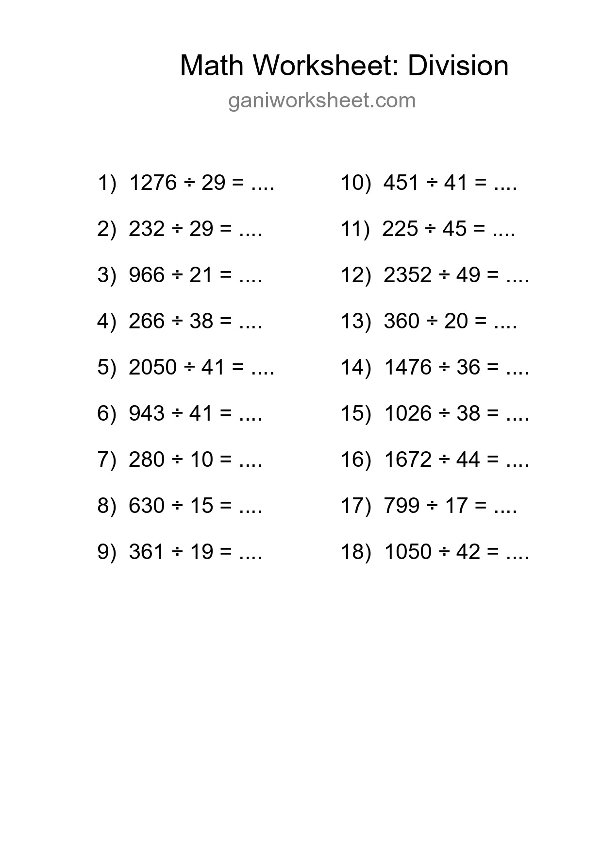 Free 18 Division Math Worksheet For Grade 2 - Part 184