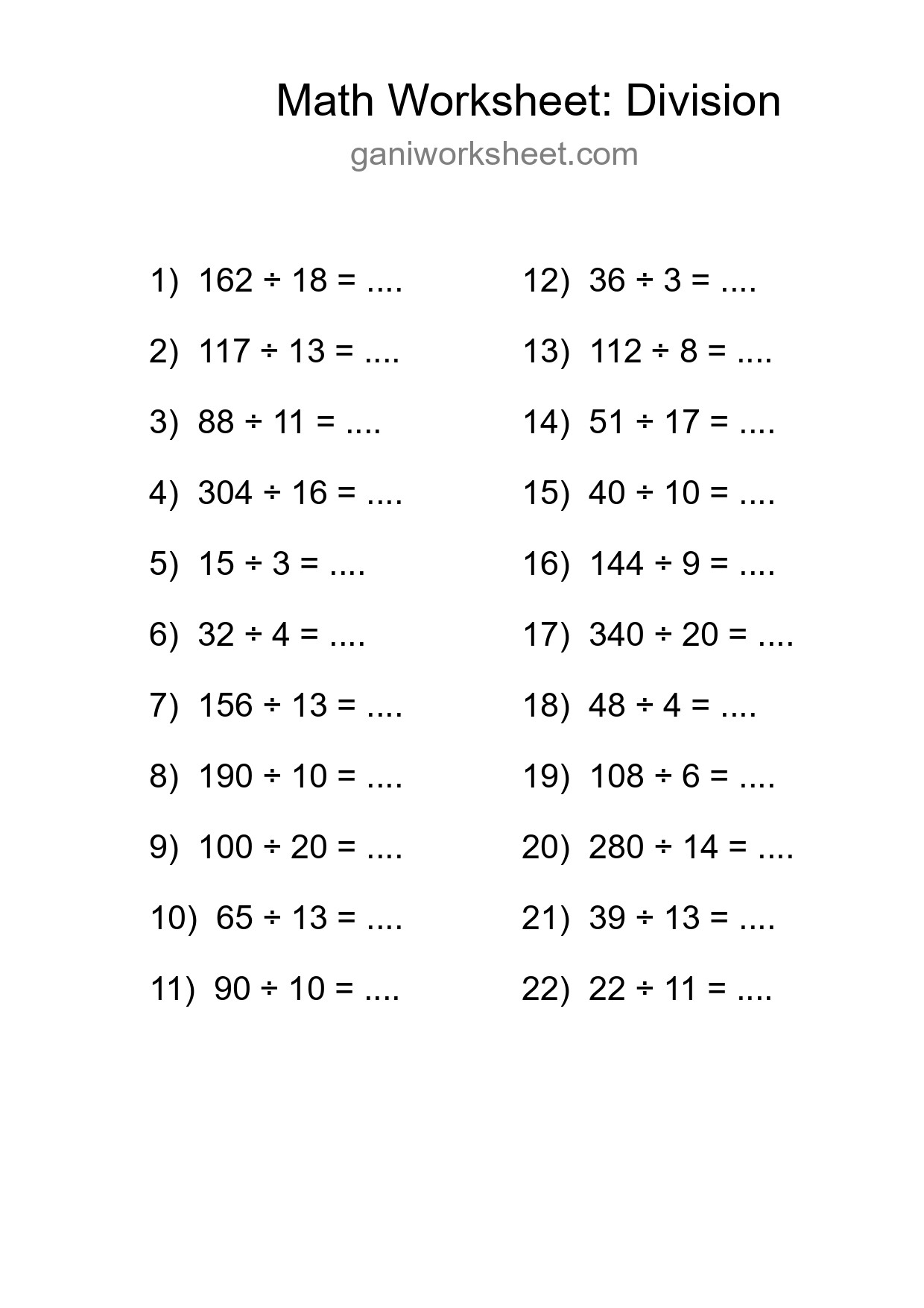 Free 22 Division Math Worksheet For Grade 2 - Part 834
