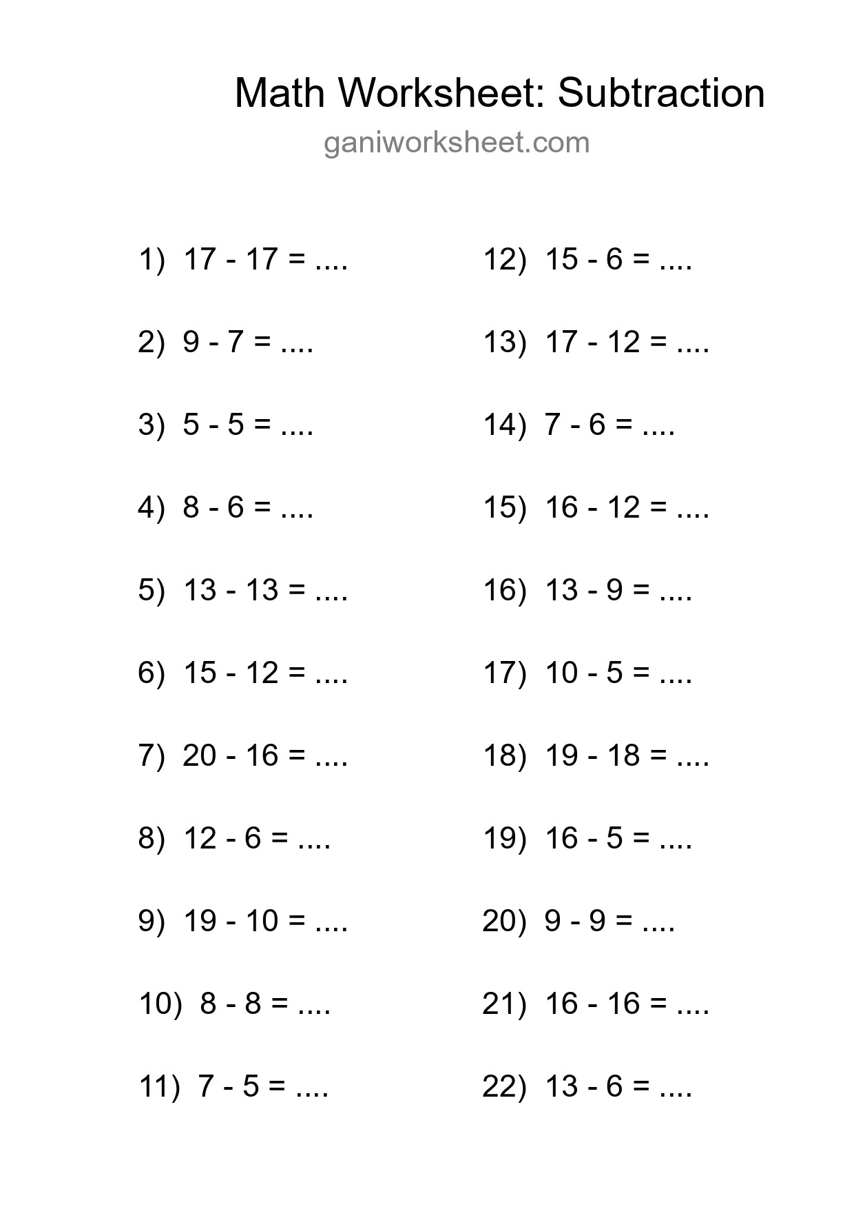 Free 22 Subtraction Math Worksheet For Grade 2 With Answers - Part 408