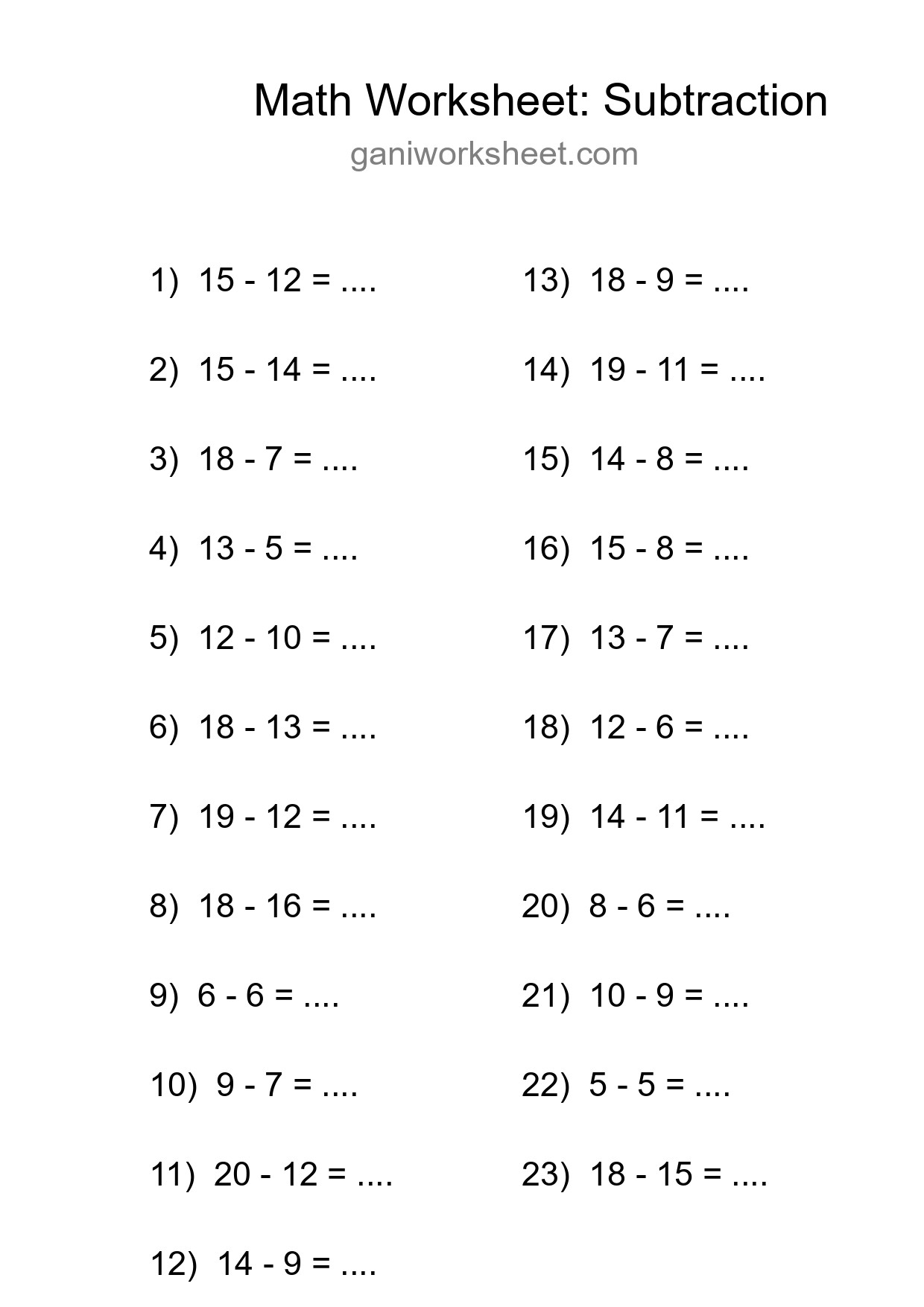 Free 23 Subtraction Math Worksheet For Grade 2 With Answers - Part 538