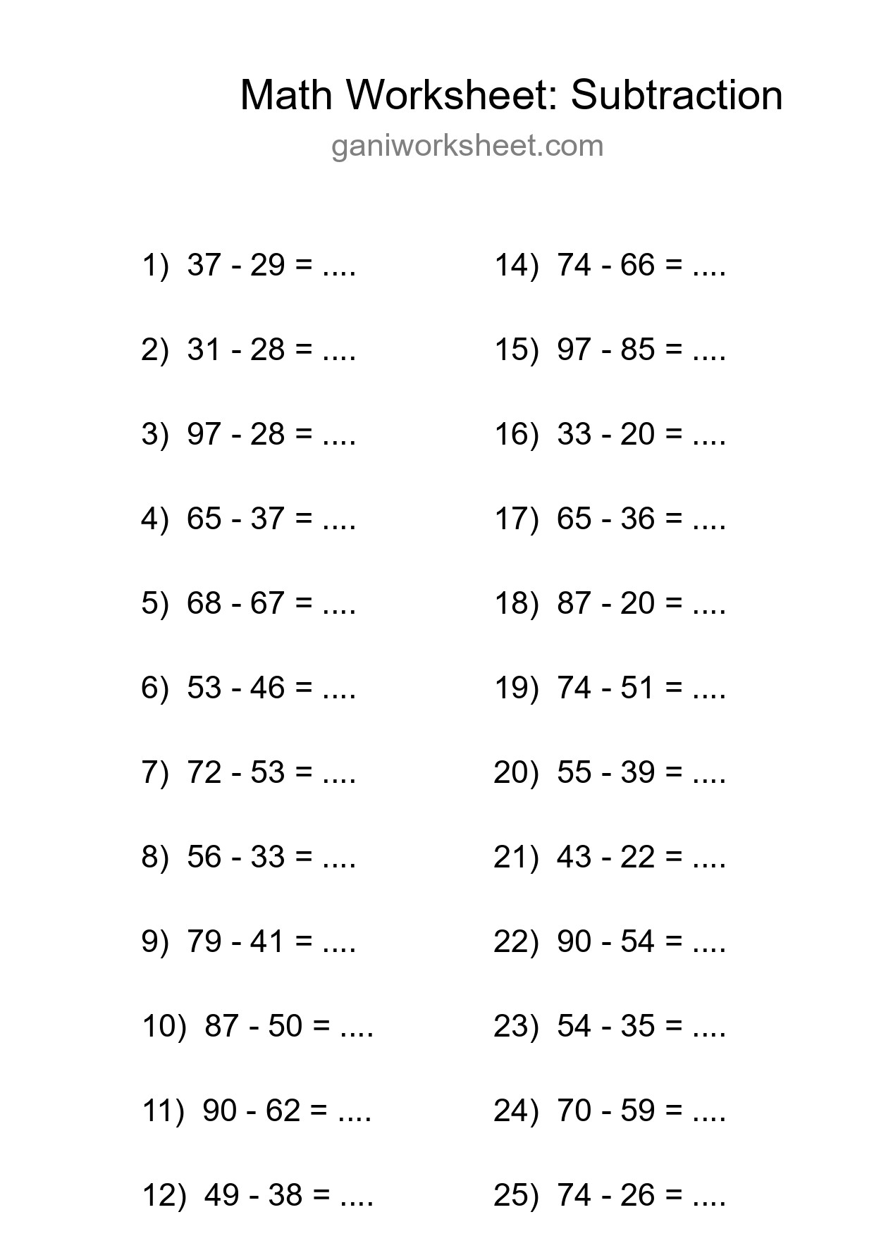 Free 26 Subtraction Math Worksheet For Grade 3 With Answers - Part 238