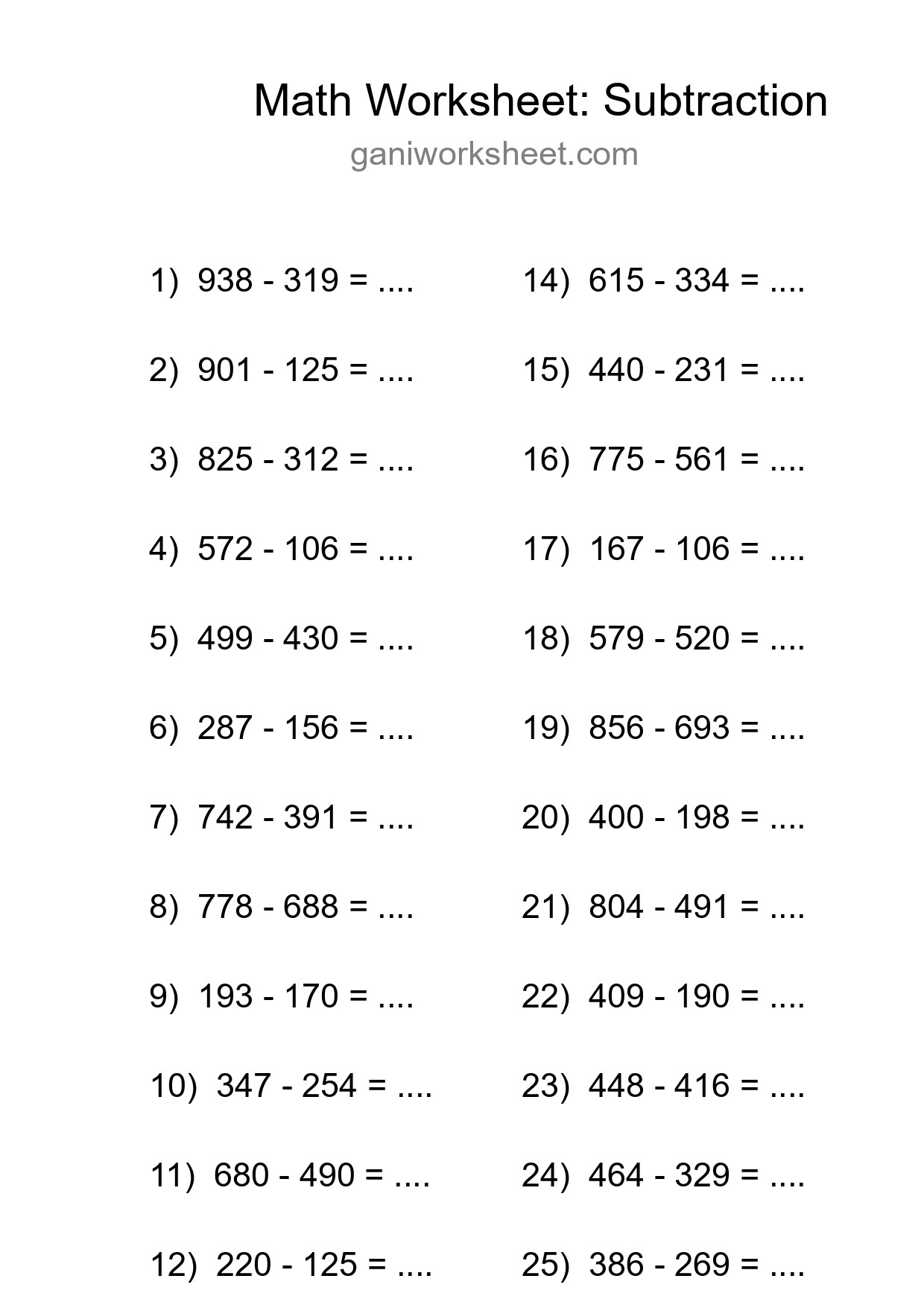 Free 26 Subtraction Math Worksheet For Grade 5 With Answers - Part 938