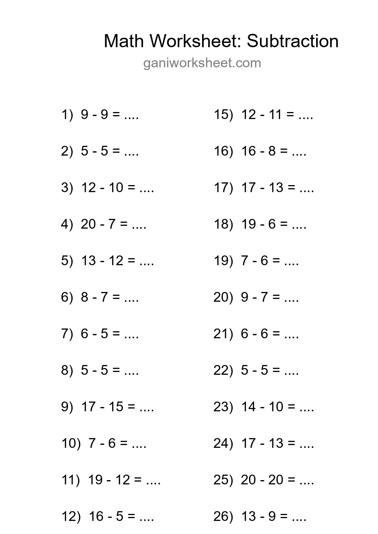 Free 27 Subtraction Math Worksheet For Grade 2 - Part 1318