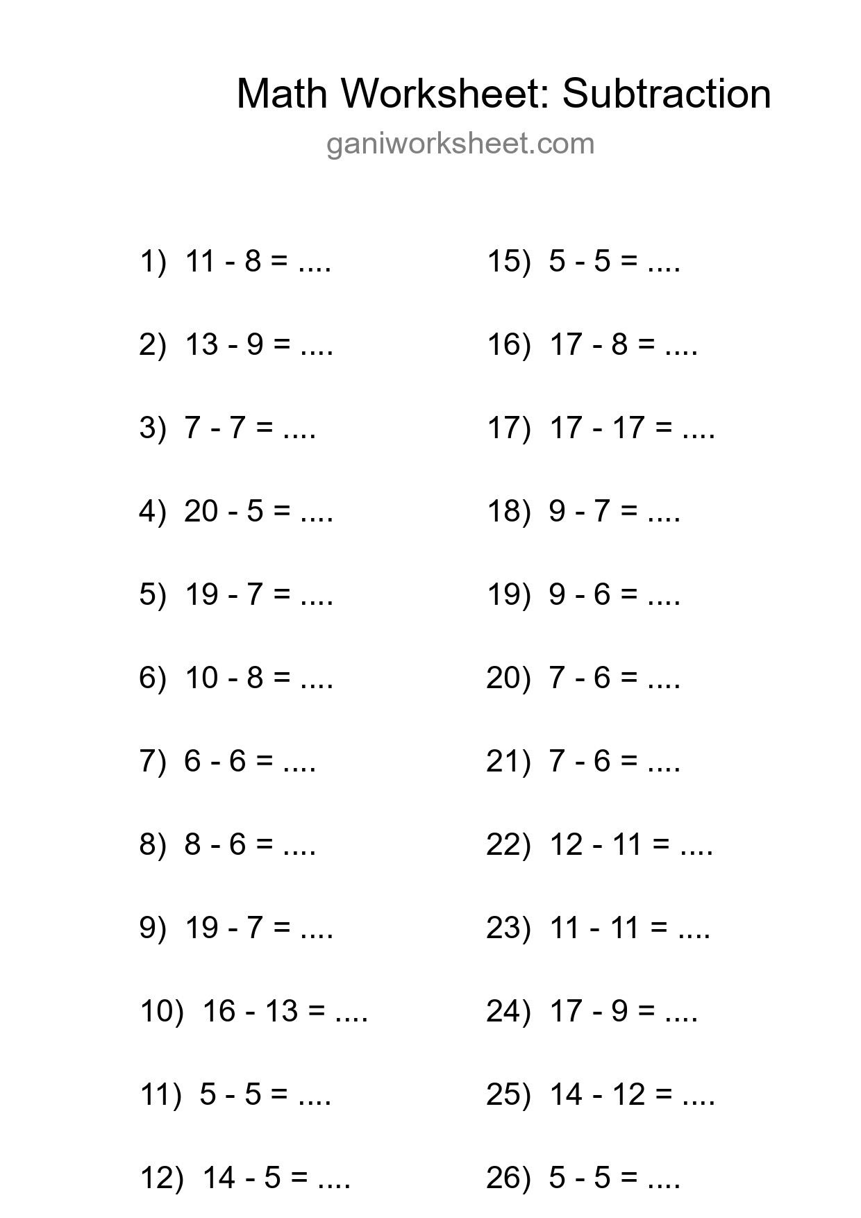 Free 27 Subtraction Math Worksheet For Grade 2 With Answers - Part 358