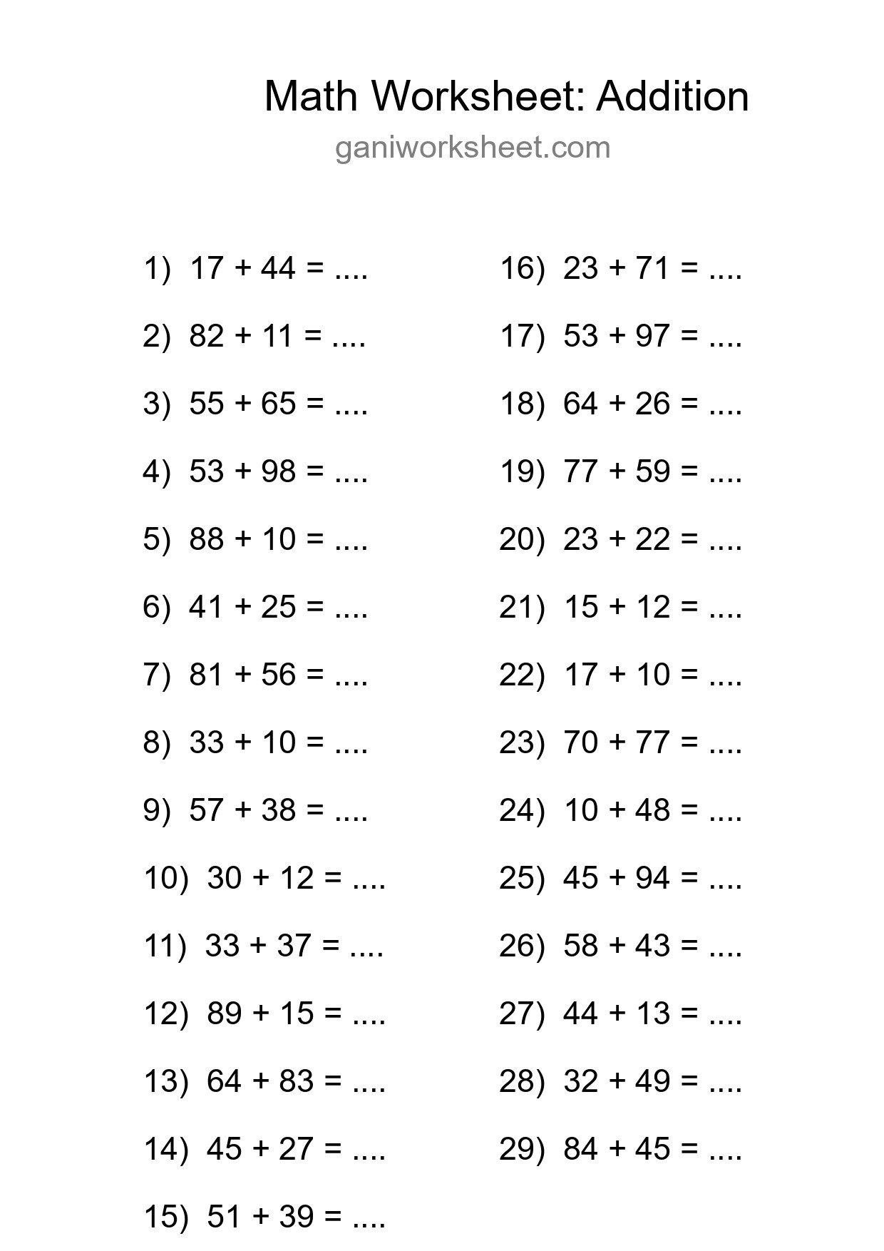 Free 29 Addition Math Worksheet For Grade 3 With Answers - Part 821