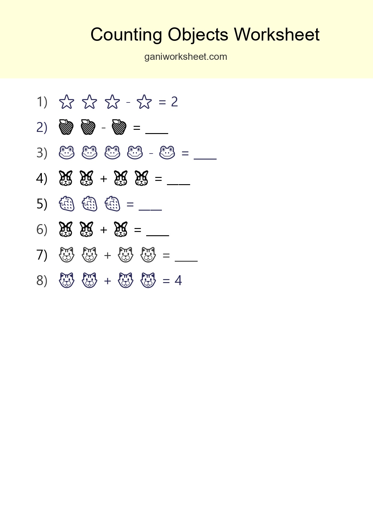 Free Counting Objects Worksheet For Pre-K - Part 1253