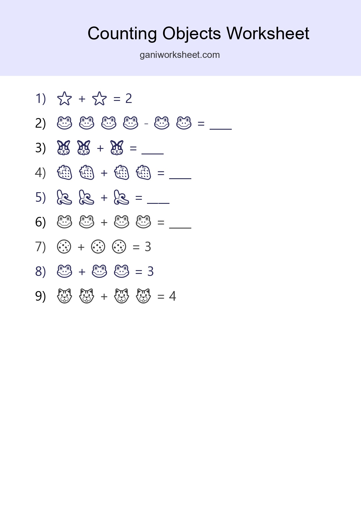 Free Counting Objects Worksheet For Pre-K - Part 153