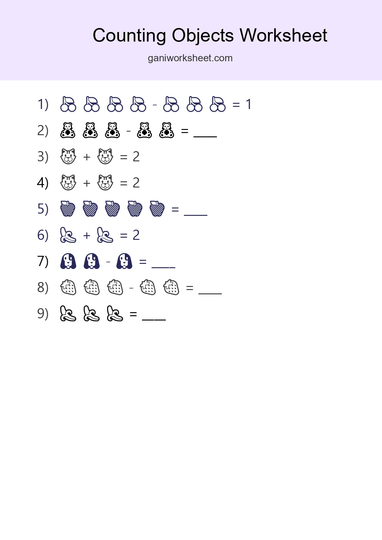 Learn Counting With Pictures Worksheet (Pre-K) - Part 1213