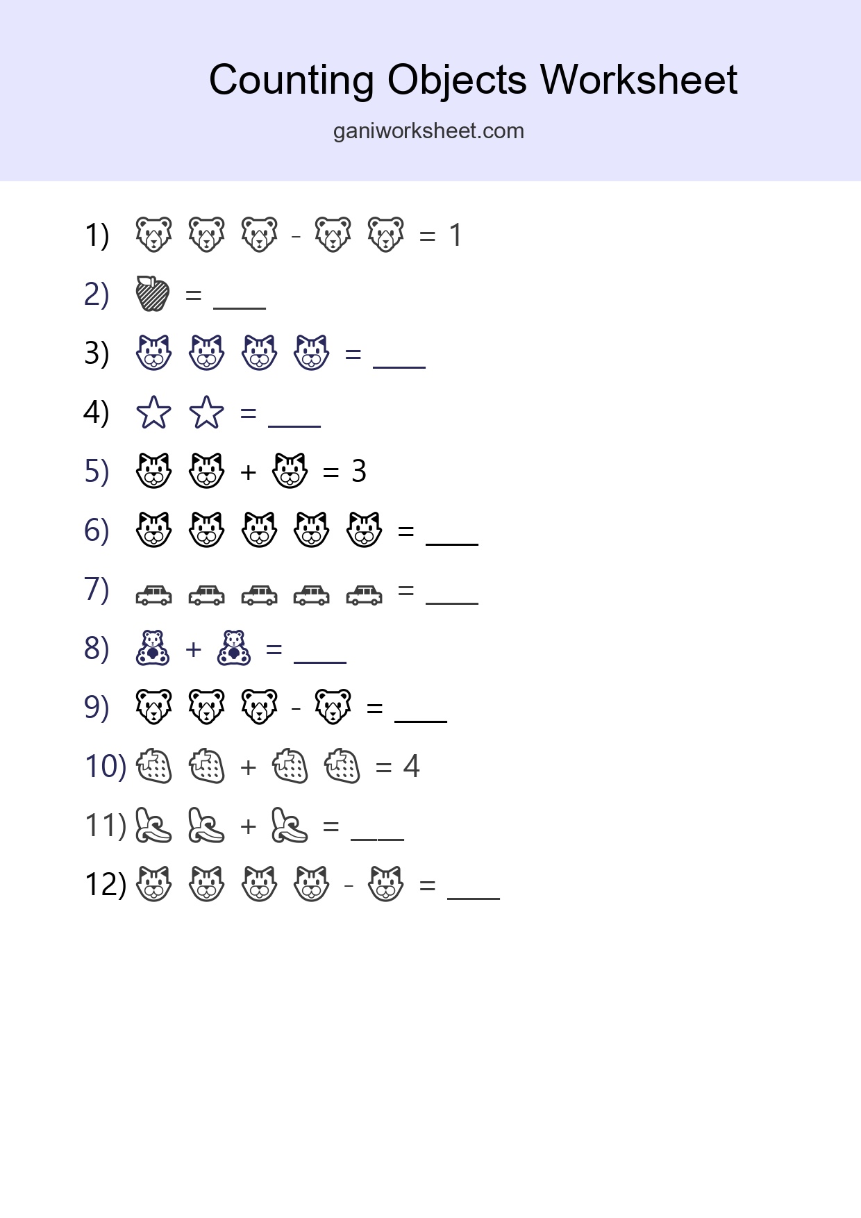 Learn Counting With Pictures Worksheet (Pre-K) - Part 173
