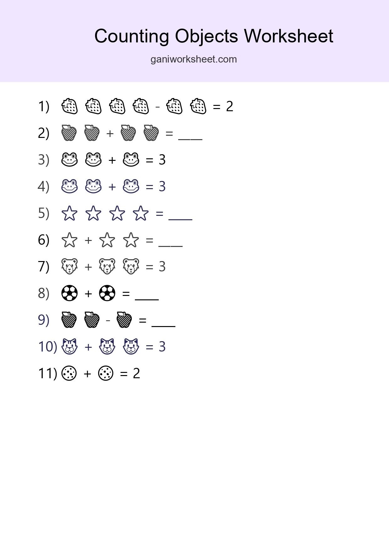 Learn Counting With Pictures Worksheet (Pre-K) - Part 1933