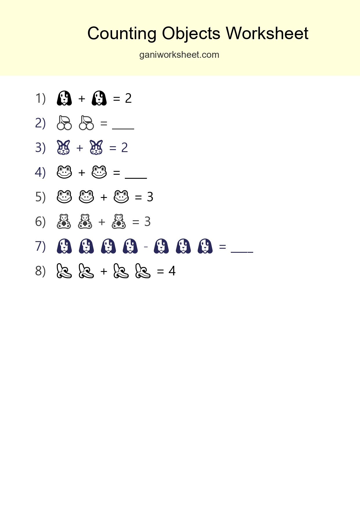 Learn Counting With Pictures Worksheet (Pre-K) - Part 1973