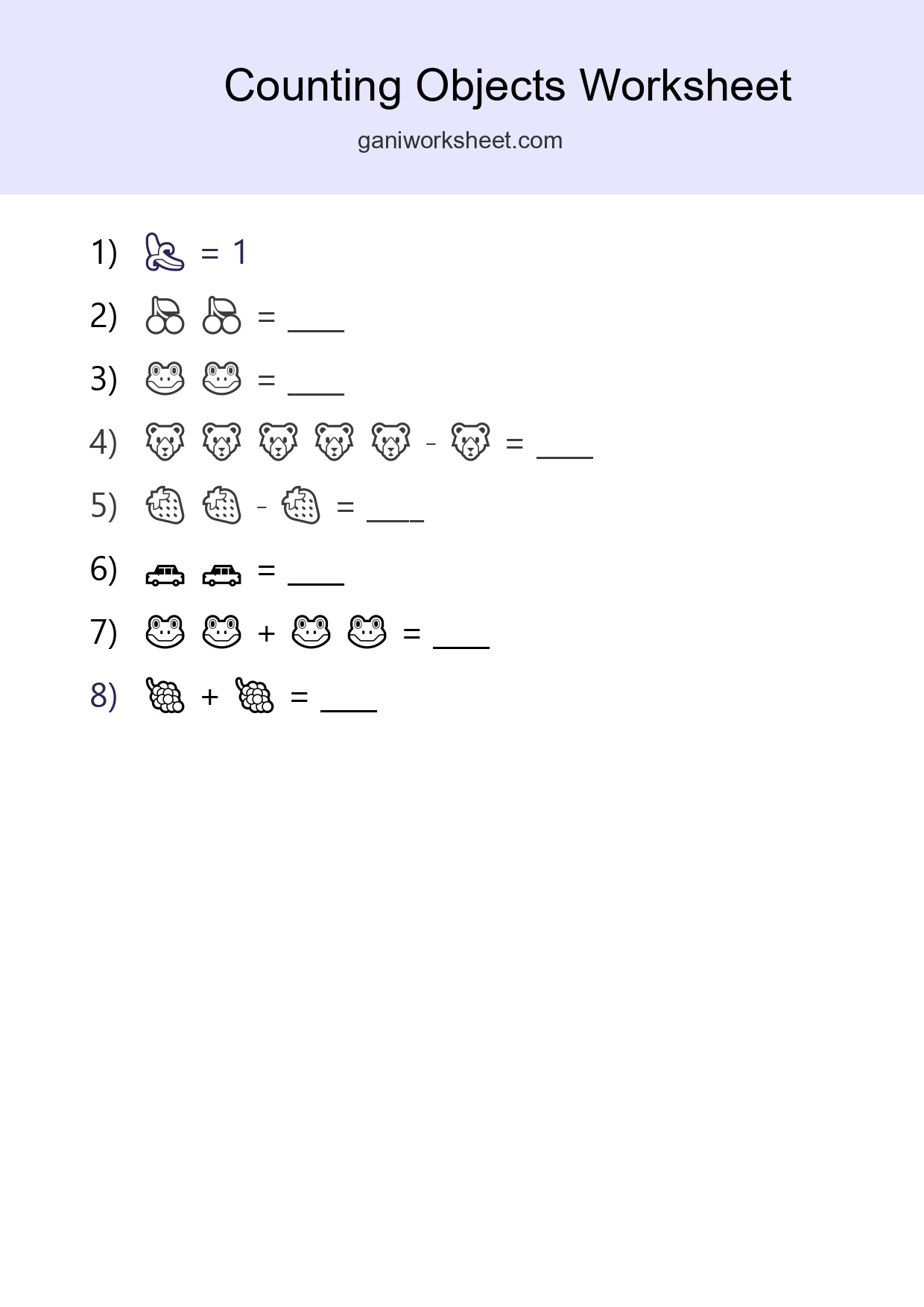 Learn Counting With Pictures Worksheet (Pre-K) - Part 263