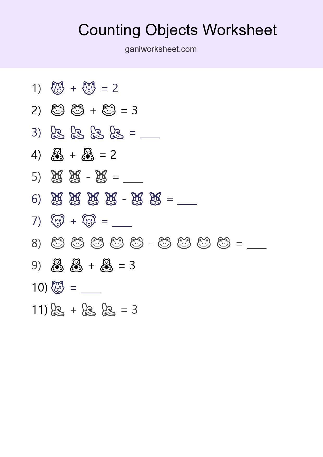 Learn Counting With Pictures Worksheet (Pre-K) - Part 483