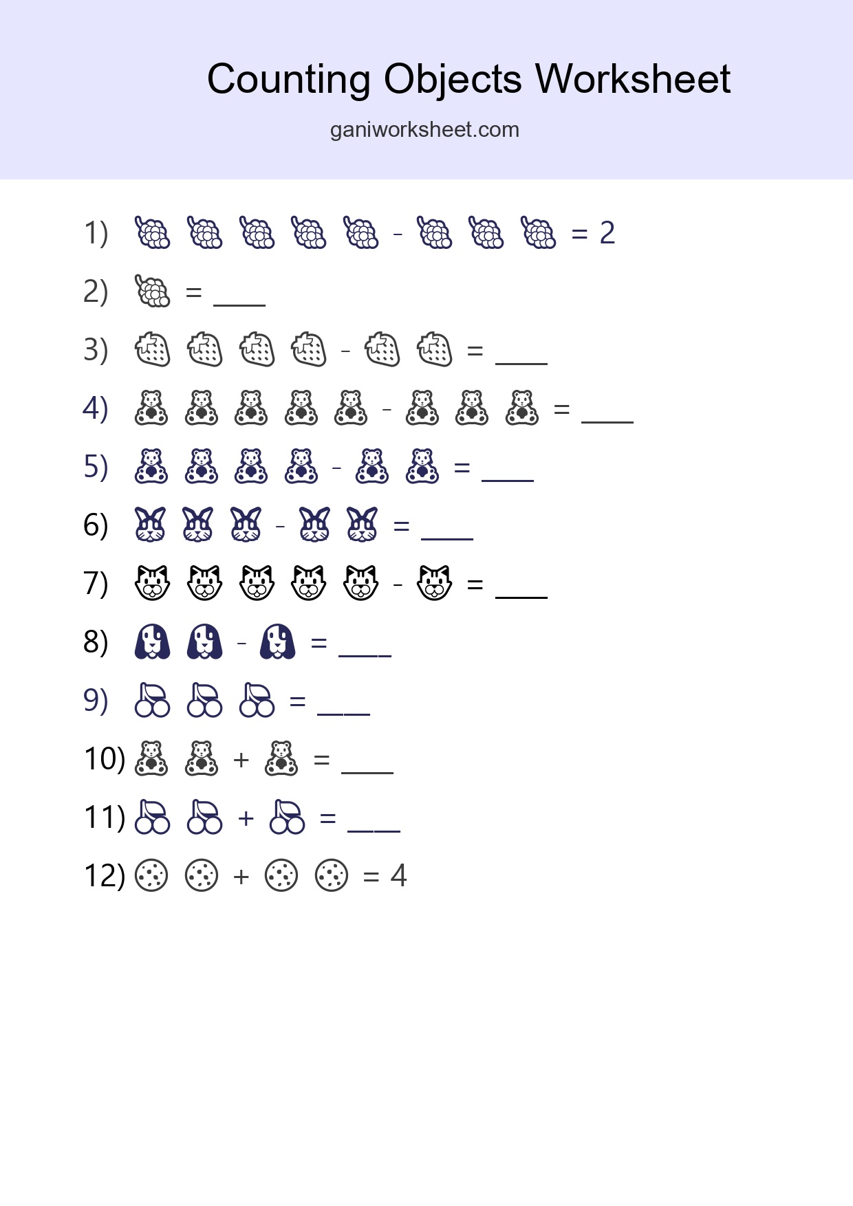 Learn Counting With Pictures Worksheet (Pre-K) - Part 793