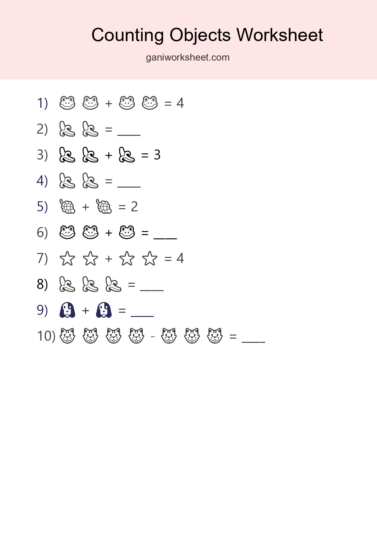 Learn Counting With Pictures Worksheet (Pre-K) - Part 803