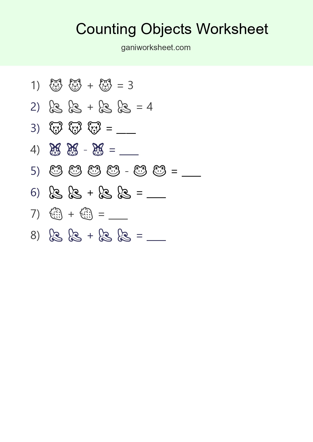 Pre-K Count The Objects Worksheet - Part 383