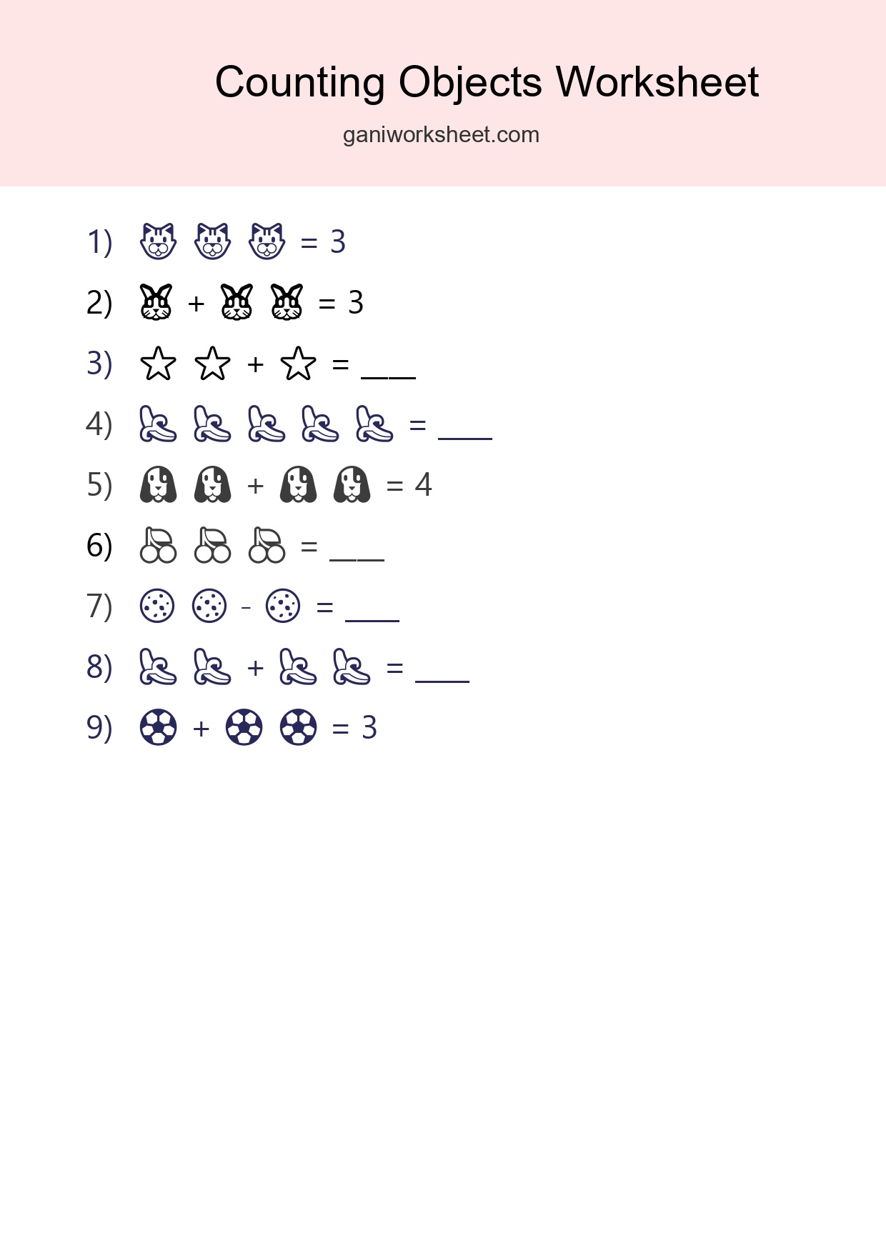 Pre-K Count The Objects Worksheet - Part 623