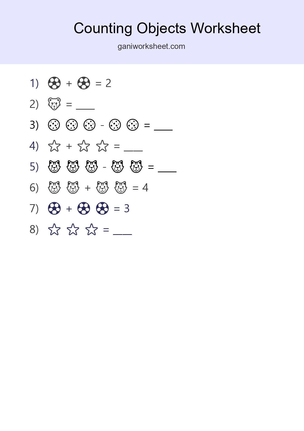 Pre-K Count The Objects Worksheet - Part 733